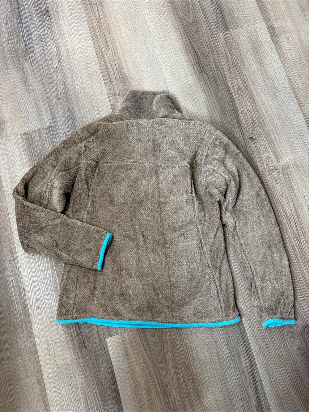 Patagonia Women's Re-Tool Snap-T® Pullover Sweatshirt Tan Blue Size Medium - Picture 6 of 7